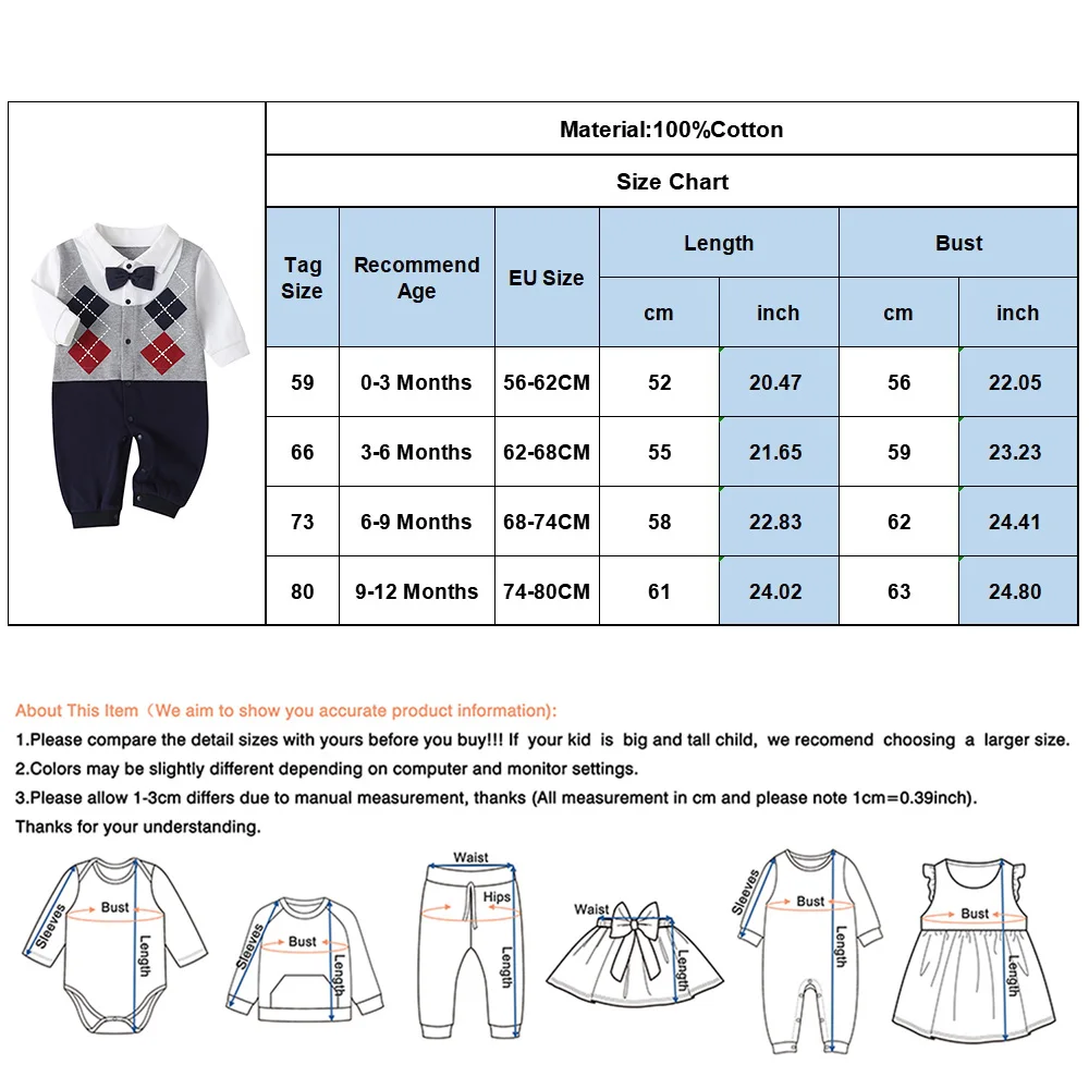 LAPA 0-12 Months Baby Boys Romper Lapel Fake Two-piece Gentleman Bow-tie Long-sleeve Bodysuits New Formal Dress Infant Babygrows