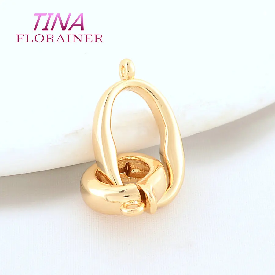 30MM 28MM 18K Gold Color Brass Round Bracelets Connect Clasps High Quality Diy Jewelry Findings Accessories