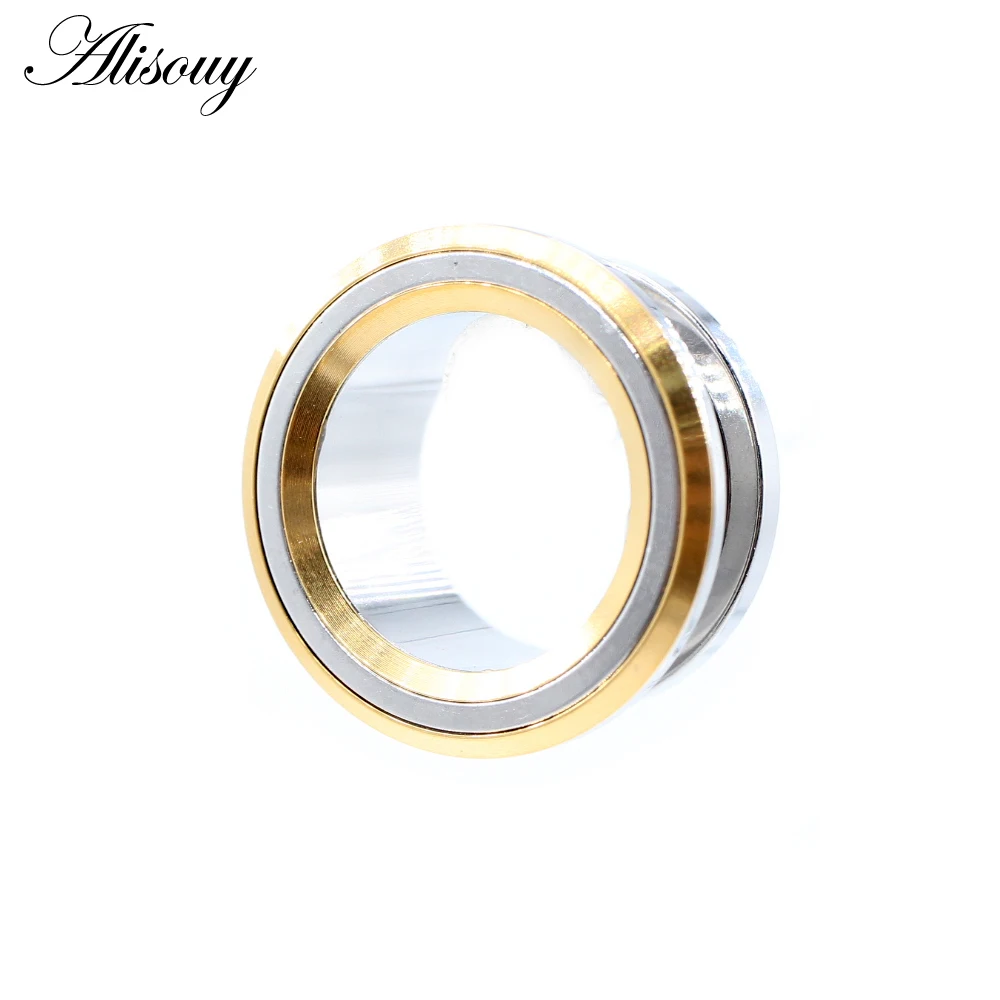 Alisouy 2 Stück 6-25mm Edelstahl Runde Ohrstöpsel zum Aufschrauben Tunnel Expander Stretchers Gauges Ohrringe Piercing Körperschmuck – Detail 14