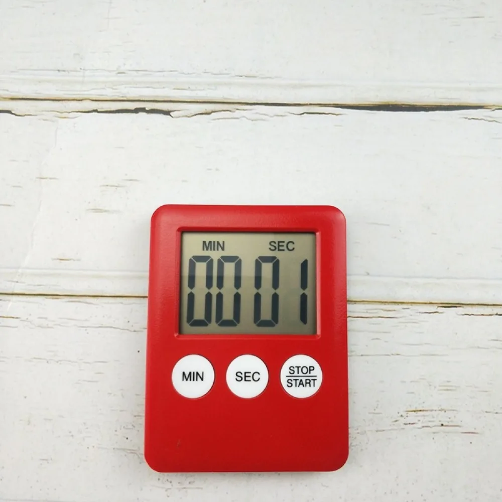 Korean Minimalist Stopwatch Digital Timer LCD Display Gadget Desktop Clock For School Study Exam Focus Management Tool