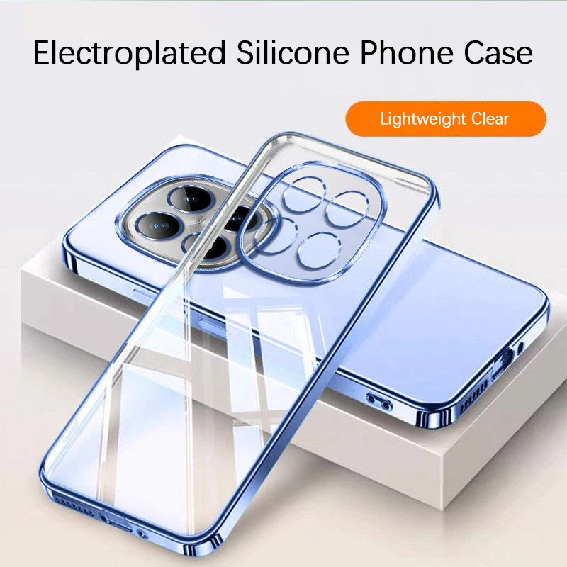 Image of Original Galvanisierte Dünne Handyhülle für Redmi Note 15 Pro Plus Pro+ 15Pro 4G 5G Luxuriöse Silikon Hochwertige Transparente Rückabdeckung
