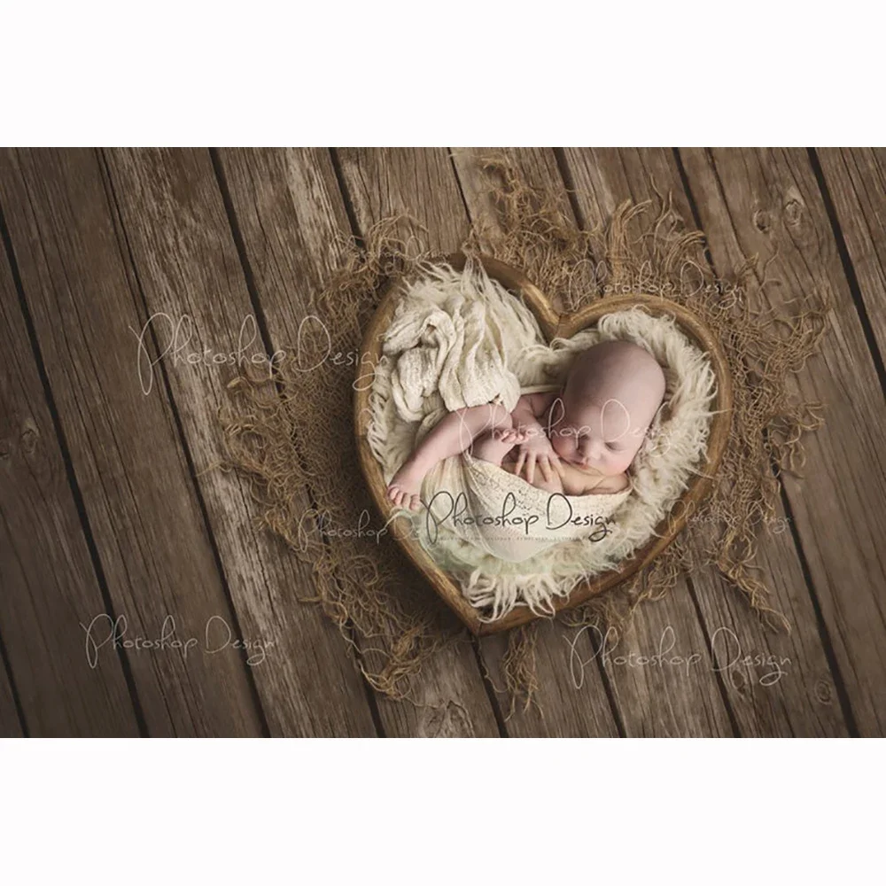 Baby Props Newborn Photography Accessories Vintage Wooden Basket Studios Shoot Props Wood Bucket Infant Photo Shooting Sofa Bed