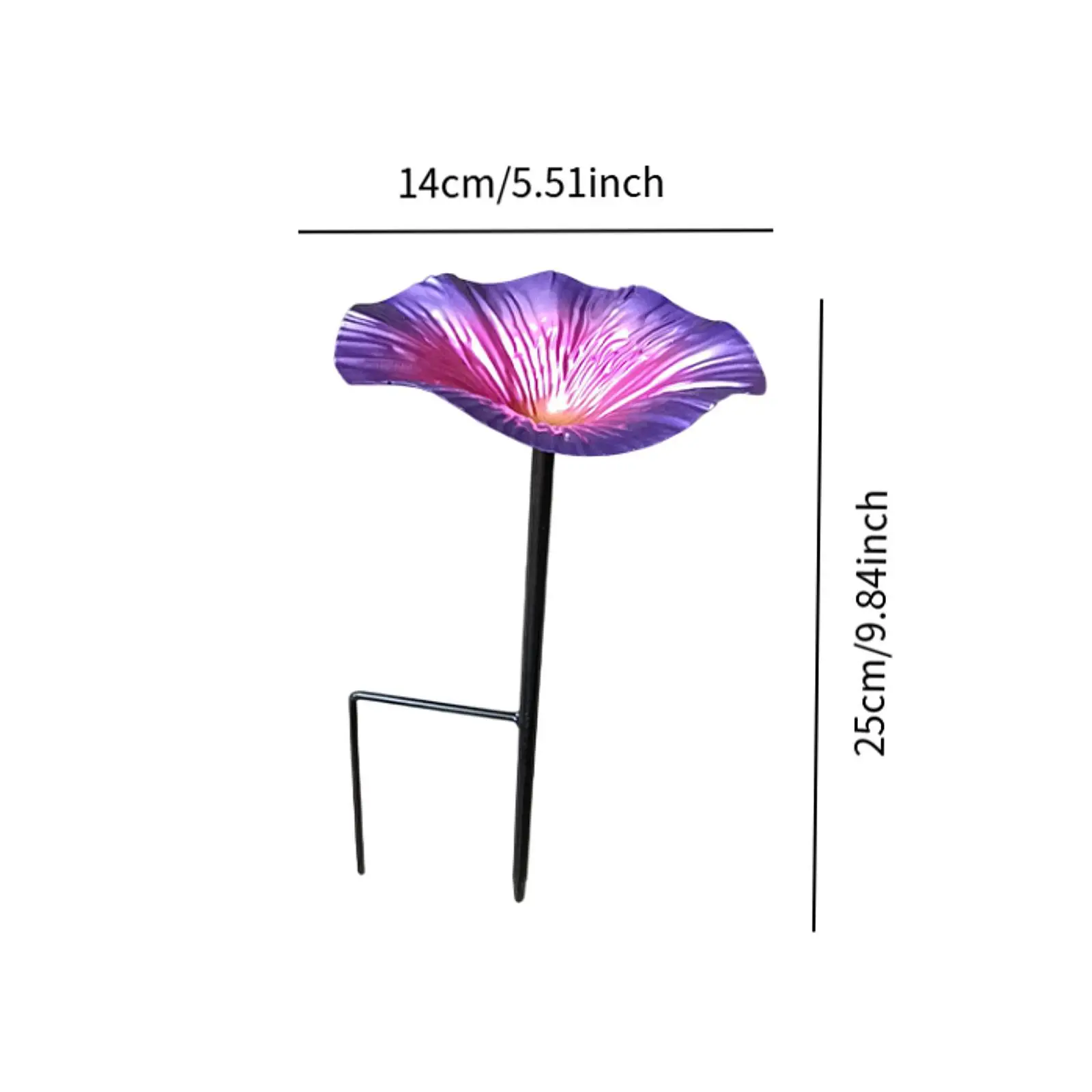 Bird Bath for Outdoors Ornament Weatherproof Garden Detachable Pole Decoration for Courtyard Bird Lover Pathway Backyard Patio