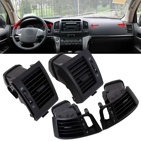 자동차 에어컨 배출구 에어컨 벤트 그릴, 도요타 랜드 크루저 200 LC200 2008 2015 센터 대시 에어 벤트 패널