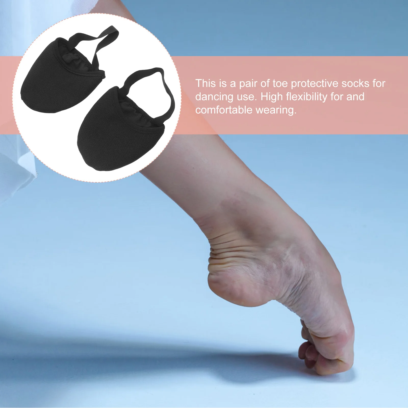1 زوج الباليه الرقص الأمامية منصات تنفس مرنة واقيات أصابع القدم تصميم قوس علمي استخدام طويل الأمد للممارسة