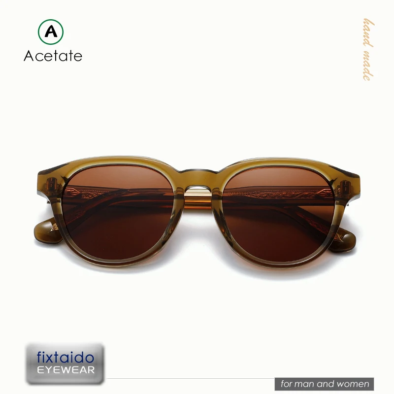 

Casual style Retro sunglasses brown | CR39 lens | 100% UV protection | Engraved temples sunglasses for men and women| JMM311LX