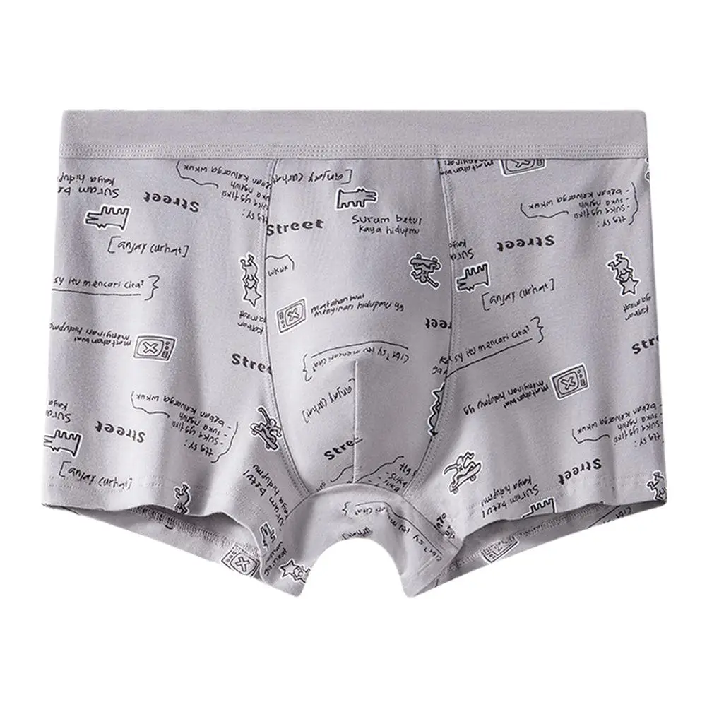 

Мужское хлопковое нижнее белье с принтом, ультрадышащие трусы-боксеры для мужчин, экстремальные мужские трусы-шорты