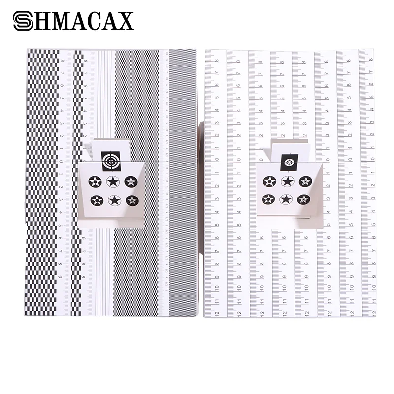 2 PCS Folding Card Lens Focus Tool Calibration Alignment AF Micro Adjustment Ruler Chart Focus Card