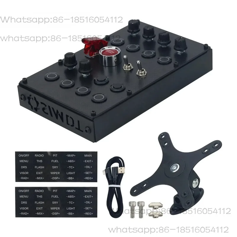 

Кнопочная коробка SIMDT SIM Racing Control Box Racing Simulator с панелью из углеродного волокна + алюминиевый задний корпус