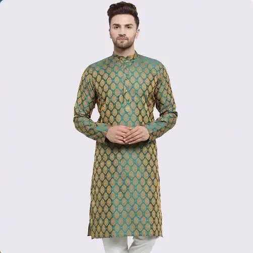 India Camisa de primavera para hombre Tradición Kurtas Blusa larga vintage