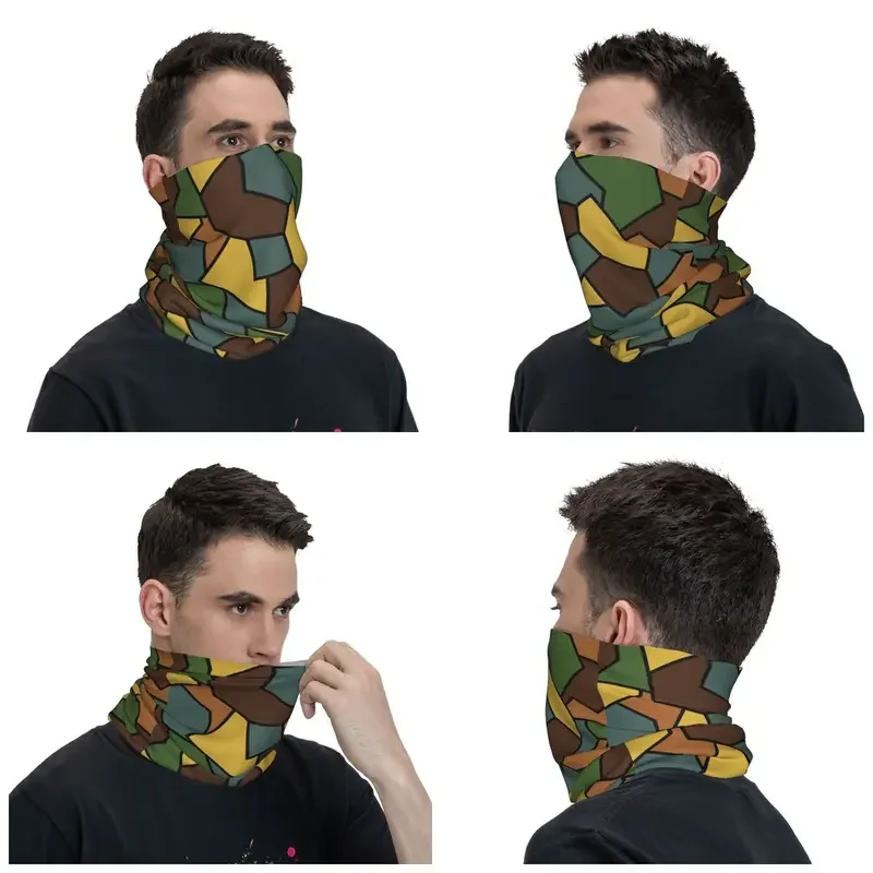 Polainas de Pescoço de Camuflagem Alemã Multifuncional para Homens e Mulheres, Lenço Balaclava Envoltório, Bandana Popular, Headband, Lenço Esportivo