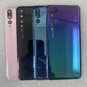 Bilashmart Huawei P20 Pro Battery Cover Back 3D Glass Panel Rear Door Housing Case with Camera Glass Lens Replacement Parts