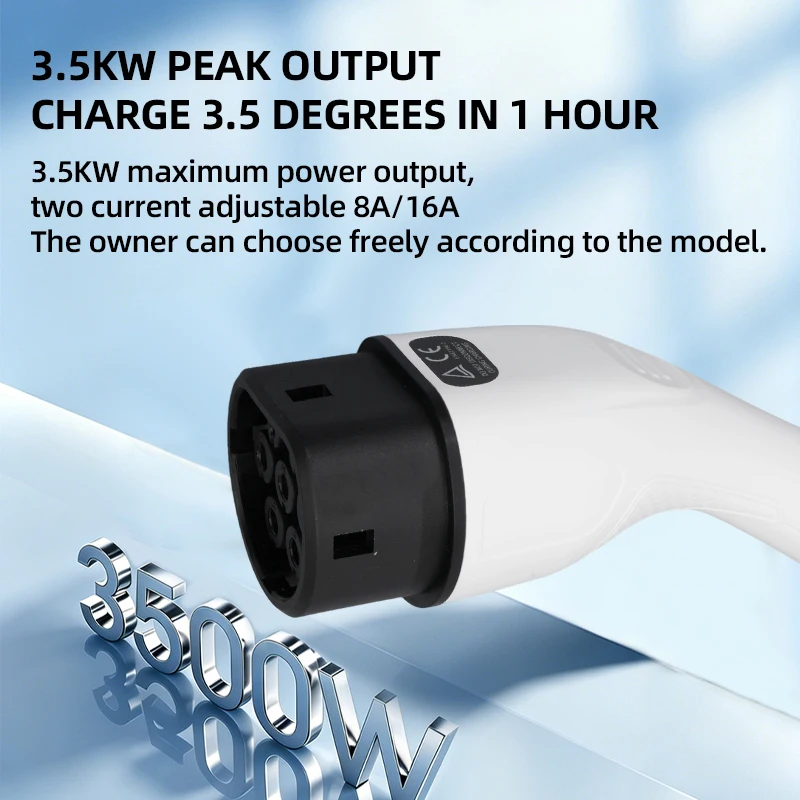 IEC62196 Type2 To Type2 EV Charging Cable CE Approved 16&32A White Charger Gun Fit Tesla VW BMW Mercedes All EU Electric Cars view 5
