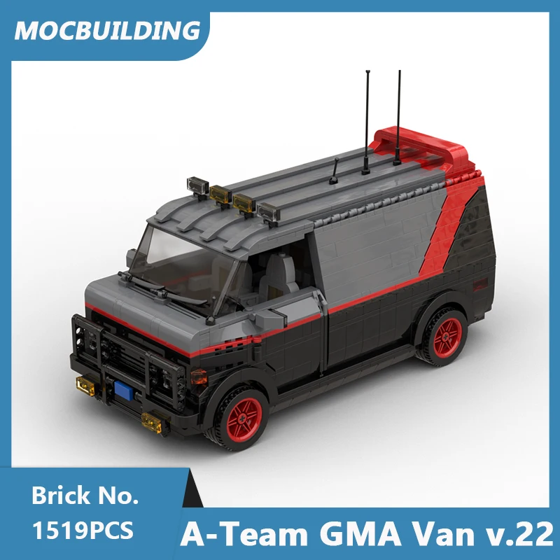 

MOC Building Blocks A-Team GMA Van V.22 Model DIY Assembled Bricks Educational Creative Vehicle Series Xmas Toys Gifts 1519PCS