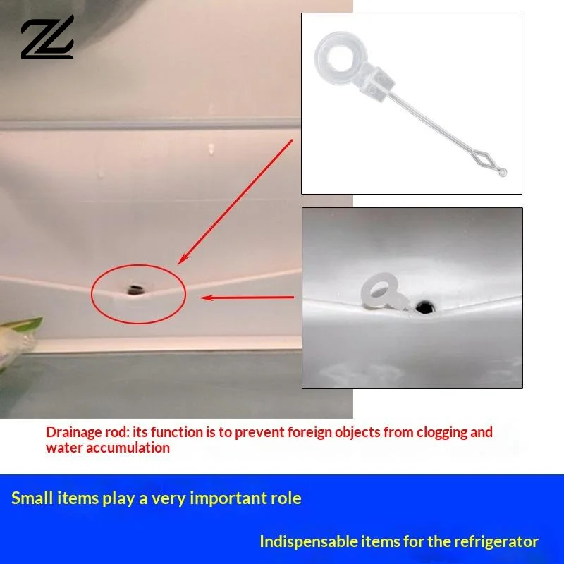 【New】10Pcs Fridge Drain Hole Overflow Plugs Unclogging Rod Fridge Spout Universal Accessories