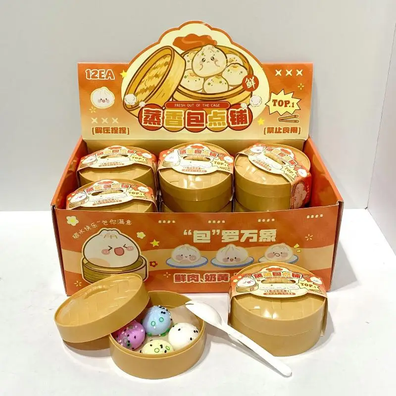 Realistic Simulated Bun Squishy Stress Toy Soft Non-Sticky Squeeze for Kids Adults Holiday Gift Relax