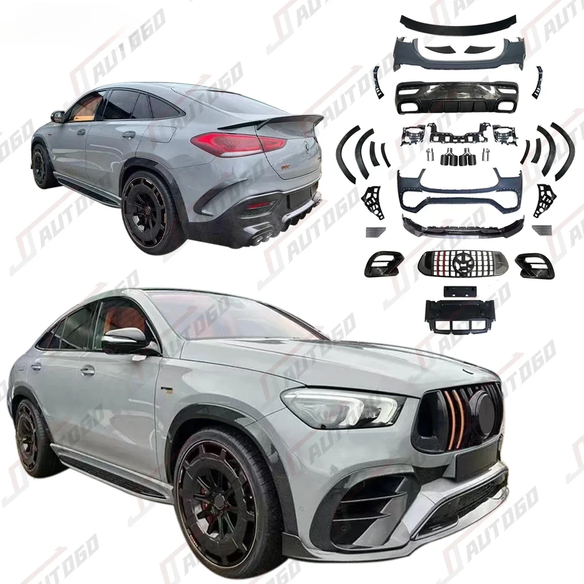 Модернизированный комплект кузова Facelift для Mercedes Benz C167 GLE Class Coupe 2020 2021 2022 2023, обновление до GLE63 B-Brabus B800 B900