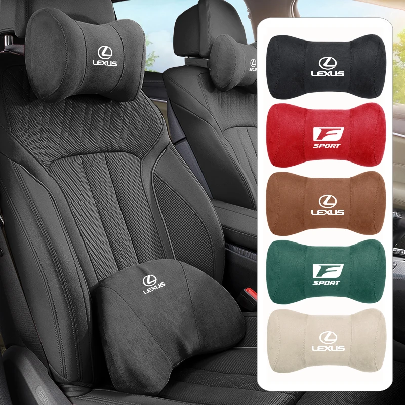 Auto Speicher Baumwolle Hals Kissen Lenden Unterstützung Auto Kopfstütze Für Lexus F SPORT ES RX NX LS UX LM LX GX LC RZ IS CT GS RC HS SC LBX