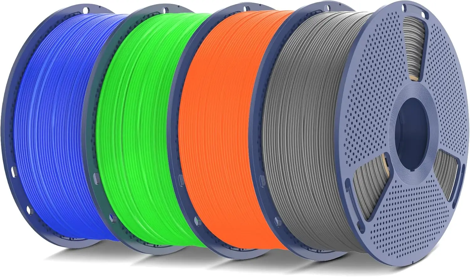 

High Speed TPU 4kg Bundle 1.75mm ±0.03mm 4 Colors Grey Blue Green Orange