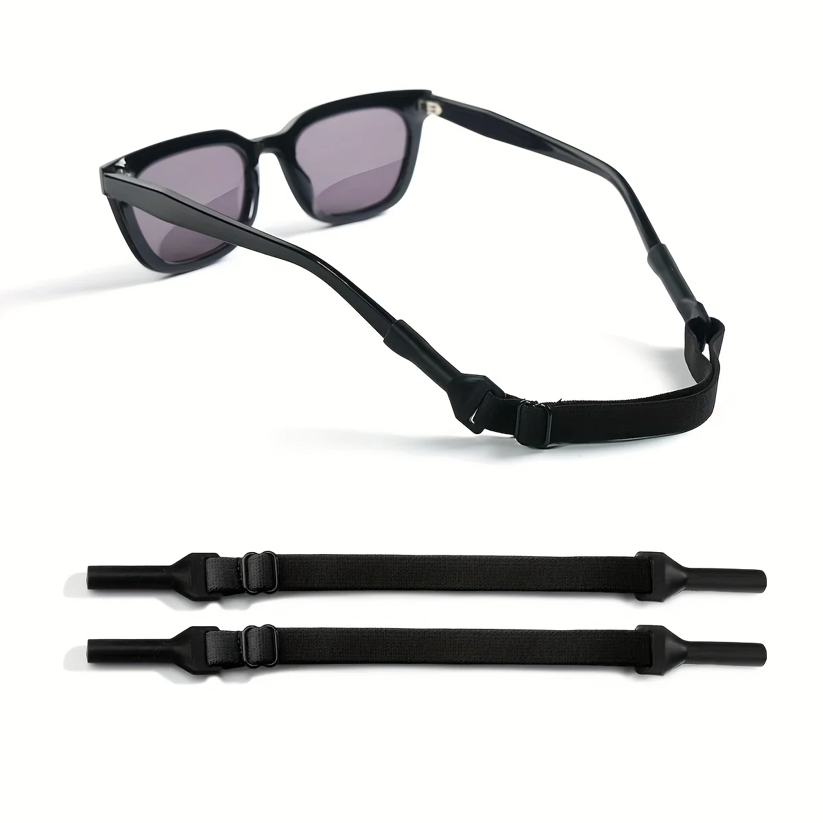 2pcs Sports Anti-Slip Glasses Strap Set,Colorful Adjustable Elastic Glasses Chain, Anti-Loss Glasses Additions for Running