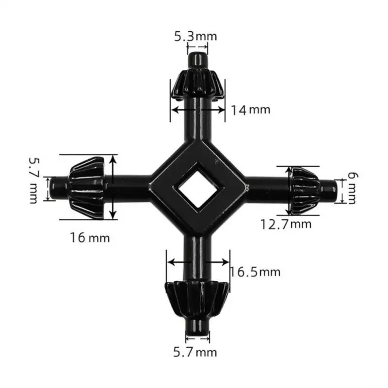 Wrench Set 4 In 1 Mini Universal Multi-function Chuck Electric Drill Outdoor Portable Gadget Hand Drill Key Wrench Four Head