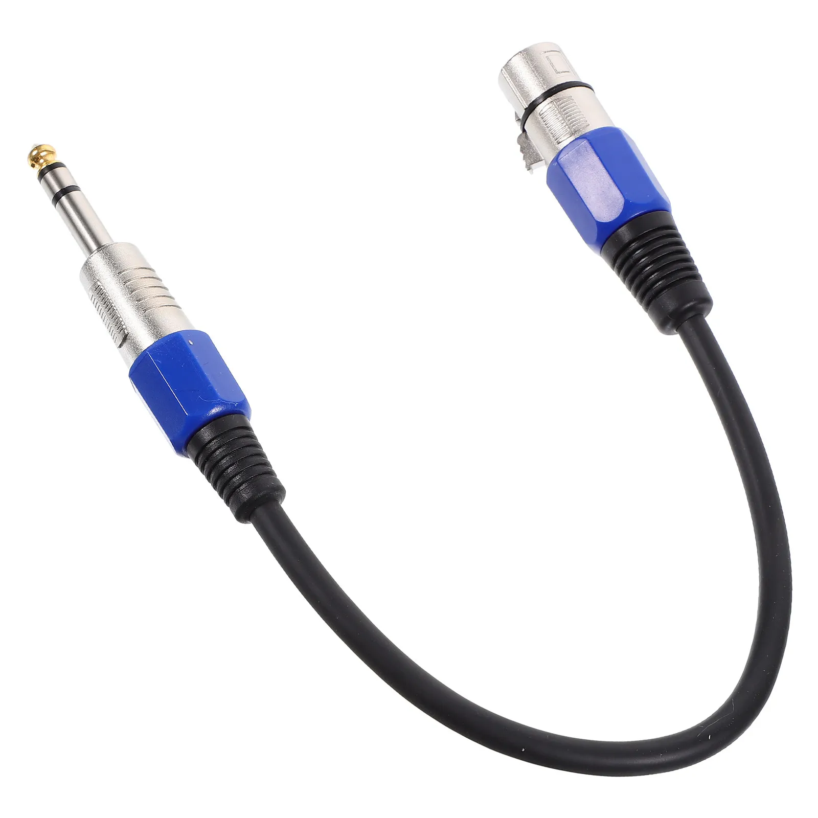 2Pcs Xlr to 6.35mm Trs Adapter Cable 0.35m Professional Microphone Patch Cord for Mixing Console Audio Live
