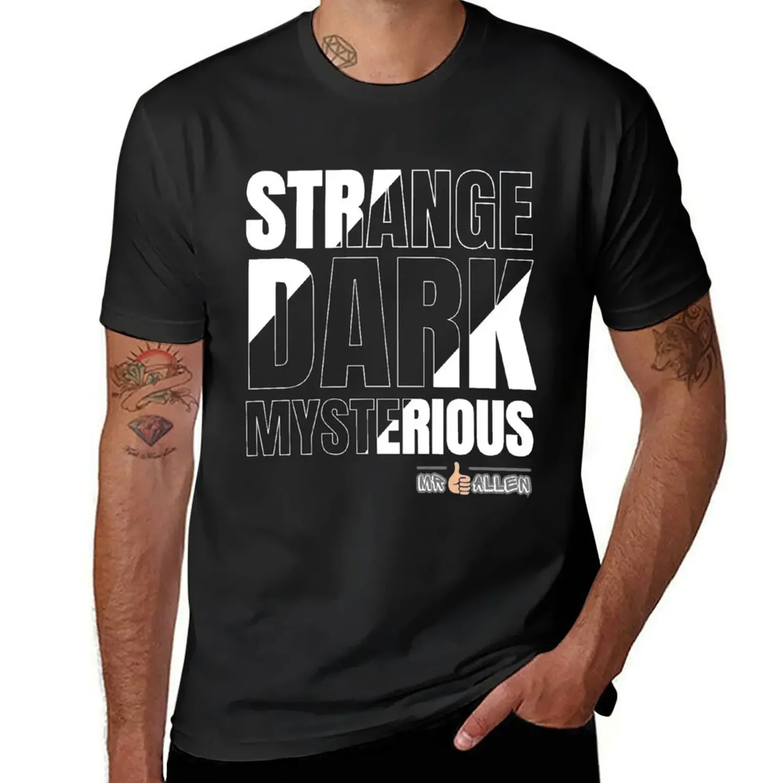 Mr ballen Mrballen merch strange dark mysterious T-Shirt plus size tops summer top cute clothes slim fit t shirts for men