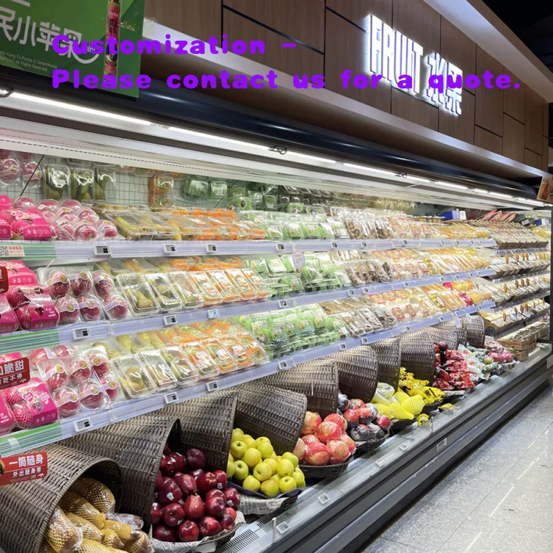 

custom.Supermarket Fridge Vertical Open Chiller Display Refrigerator Beverage Display Showcase Refrigerator