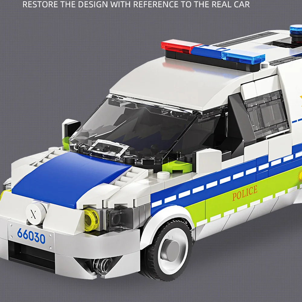 Speed European Police Van Building Block Construction Model Policeman City Car Patrol Vehicle Brick Toys Collection For Gifts