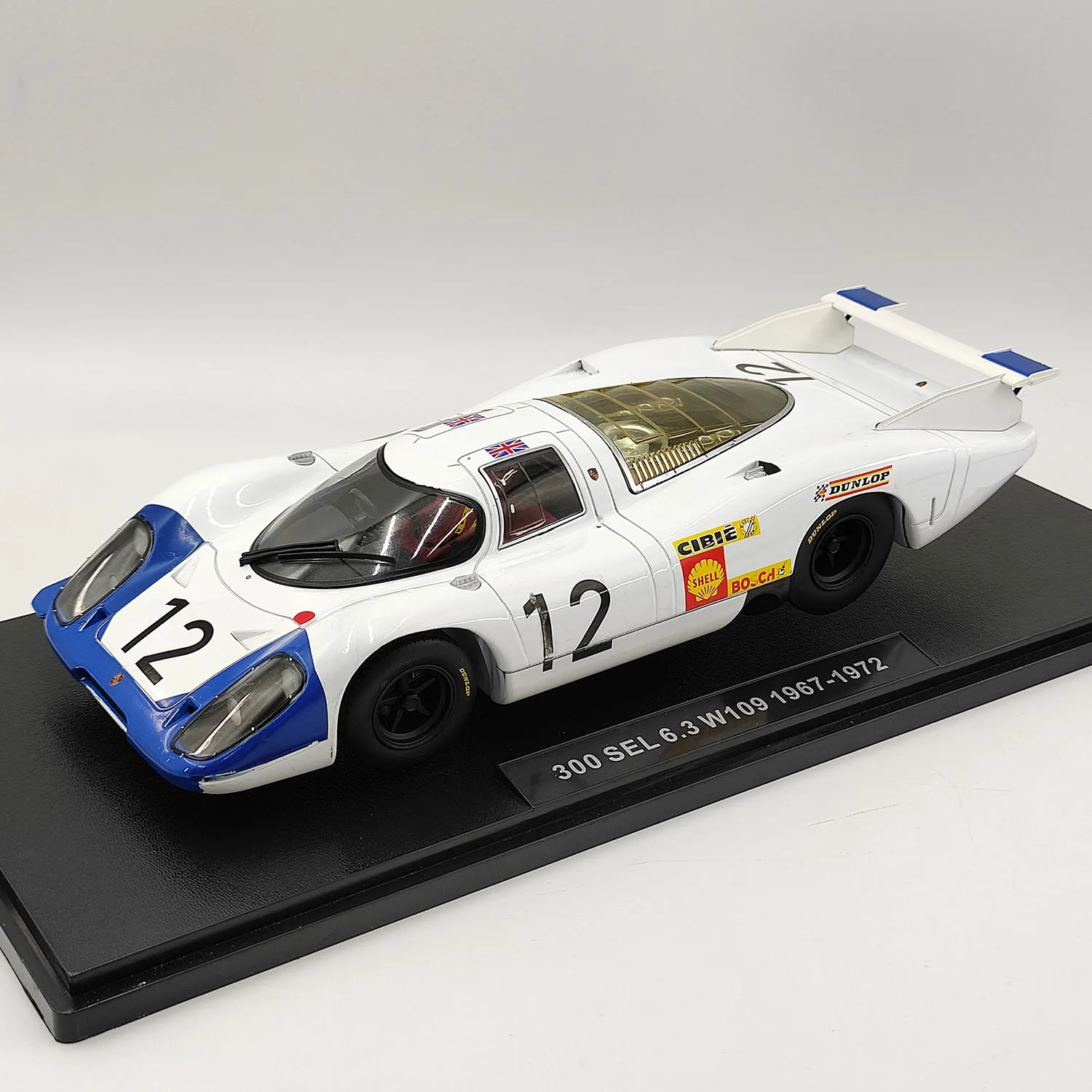 

Defects Diecast KK 1:18 Scale Porsche 24h Le Mans 300 SEL 6.3 W109 #12 alloy car model Collectible Toy Gift Souvenir Display