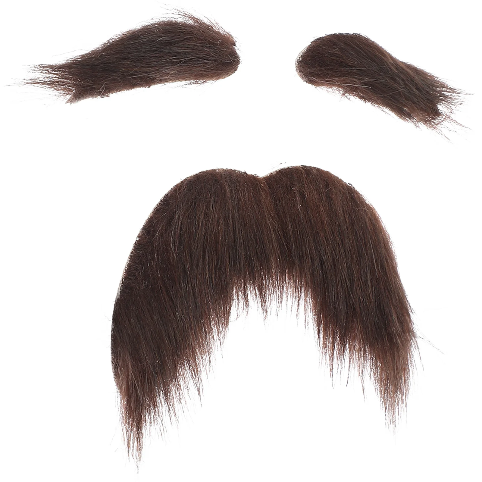 1Set Stick on Mustache and Eyebrows Kit Fake Beard for Men Easy Apply Reusable Man Costume Accessories for Theater Performance