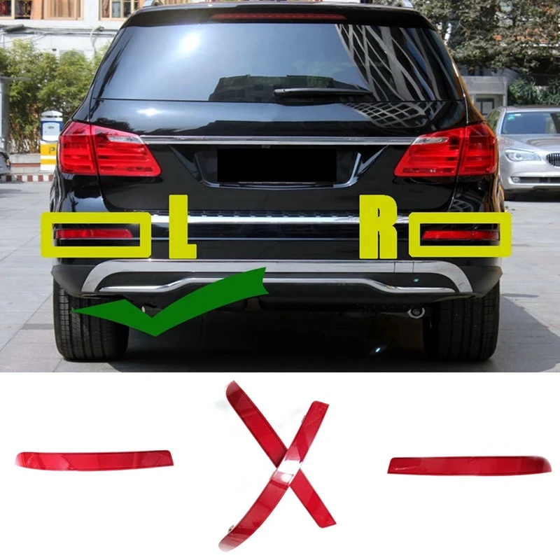 A1668200374 A1668200474 Rear Bumper Fog Light Rear Anti-Fog Light Reflector Sheet Auto Parts For Mercedes-Benz GL X166 320 350