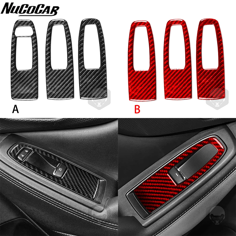 スバルフォレスター-2019-2024-カーボンファイバー中央制御ギアシフトパネルカバーカーアクセサリーインテリア装飾ステッカー