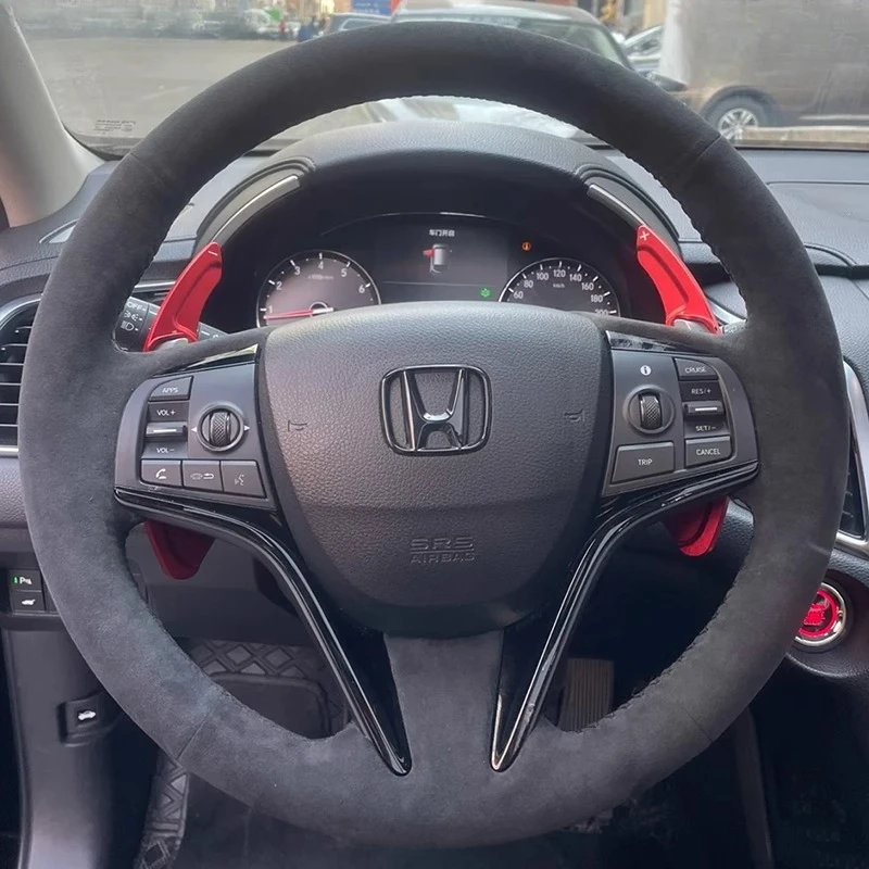 

for Honda UR-V Avancier SUV 2014-2017 Hand Stitched non-slip wear resistant suede car Steering Wheel Cover
