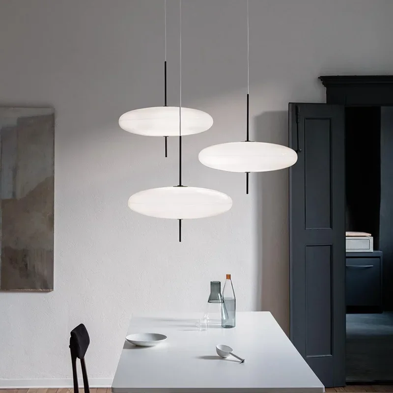 Modern simple bar restaurant lighting, designer decorative led flying saucer light design art bedroom