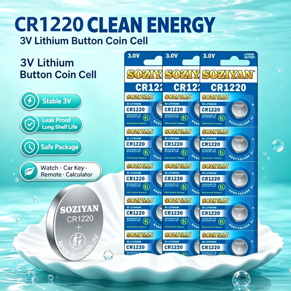 3V 2-50PCS CR1220  Button Coin Cell Battery for Watch Car Remote Key CR 1220 ECR1220 GPCR1220 5012LC 3V Lithium Batteies