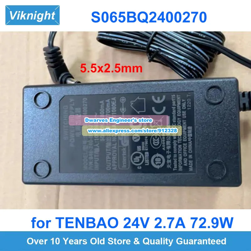 846-240-B7BJTH محول التيار المتردد S065BQ 2400270   مصدر طاقة عشرة باو لإمداد طاقة شريط الصوت 5.5 × 2.5 ملم