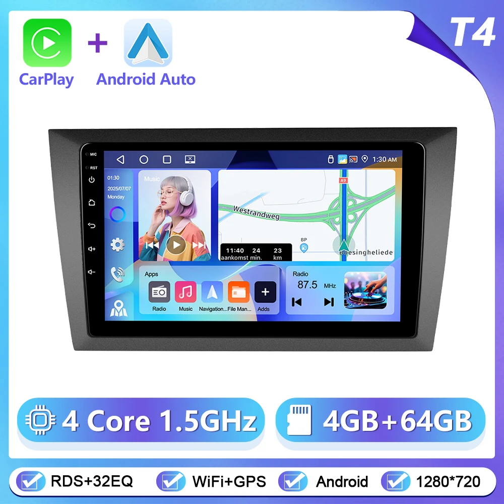 Podofo CarPlay Android Auto autoradio voor Volkswagen Golf 6 2010-2013 GPS Intelligent Systems Stereo Multimedia autoradio