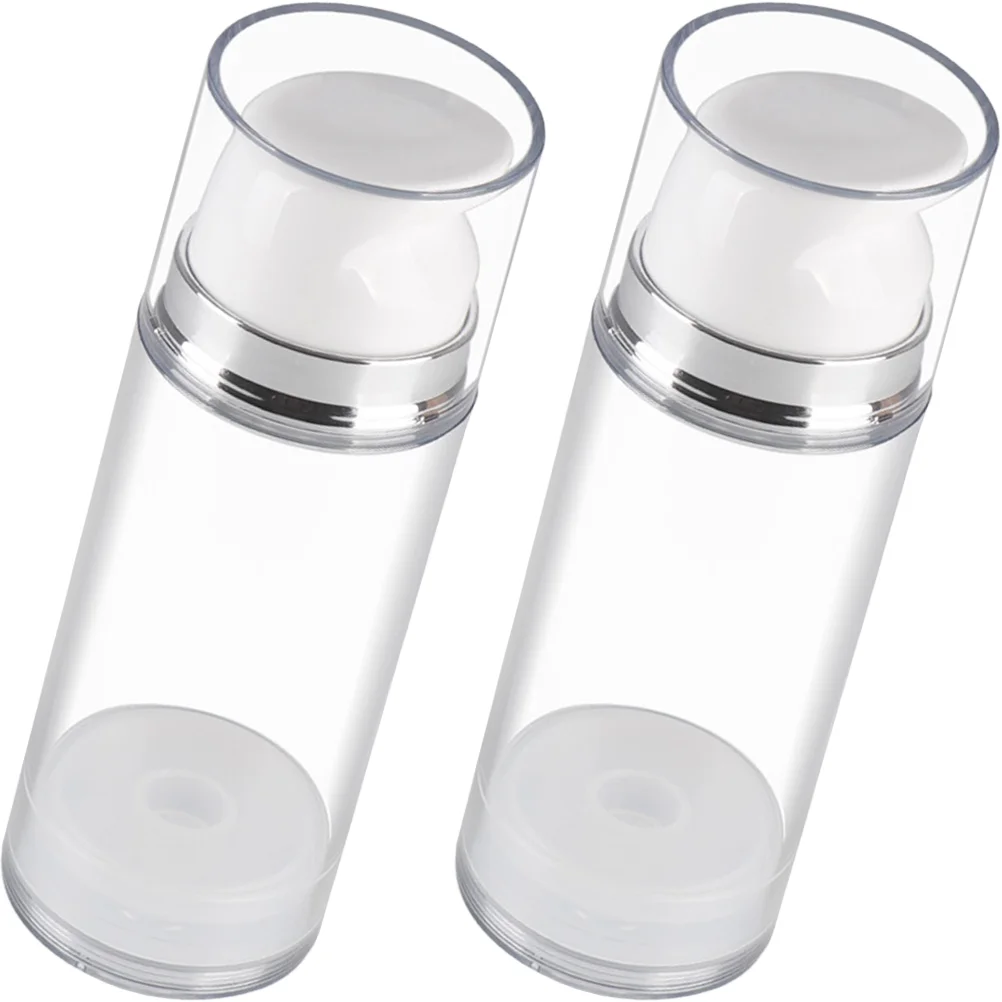 

2 Pcs Squeeze Lotion Bottle Travel Pump Containers Face Cream Dispenser Multipurpose As Airless Press