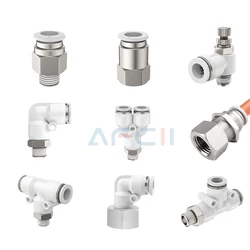 Pneumatic Air Connector Fitting PC/PCF/PL/PLF/PX/PD/PMF 4mm 6mm 8mm Thread 1/8 1/4 3/8 1/2 Hose Fittings Pipe Quick Connectors