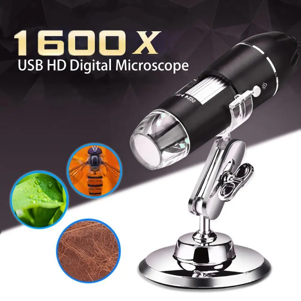 

1600X Portable Electronic Digital Microscope for WIN10/8/7/XP MAC System Magnifier Sensor Camera Handheld USB Microscopes