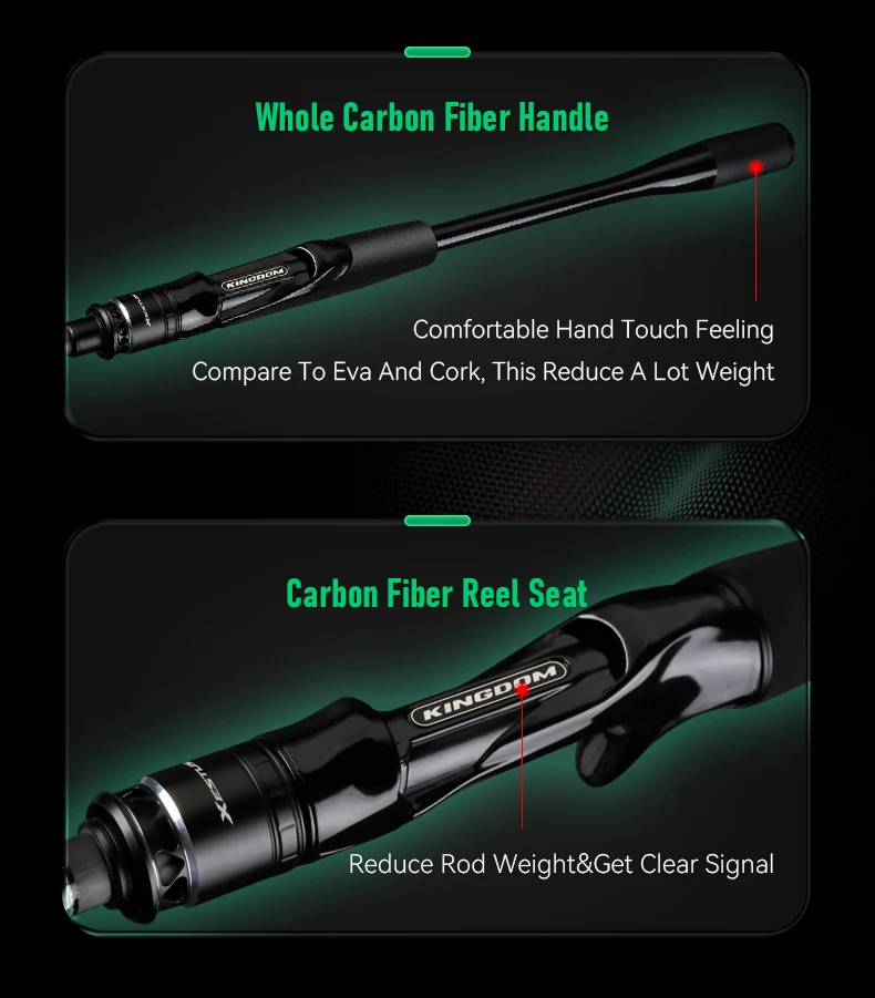 Kingdom Xestus Angelrute Spinning Casting 5 Abschnitte 2 m 2,1 m 2,16 m 2,28 m MF Action FUJI Carbon Rollenhalter Reise Angelruten – Detail 9