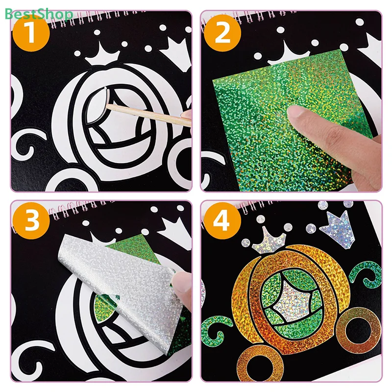 Attività artigianale in lamina No Mess Art Kit Fun Foil Art per bambini Adulti Magnete Schiuma Vernice per adesivo Peel And Press Foul Fun Craft Kits