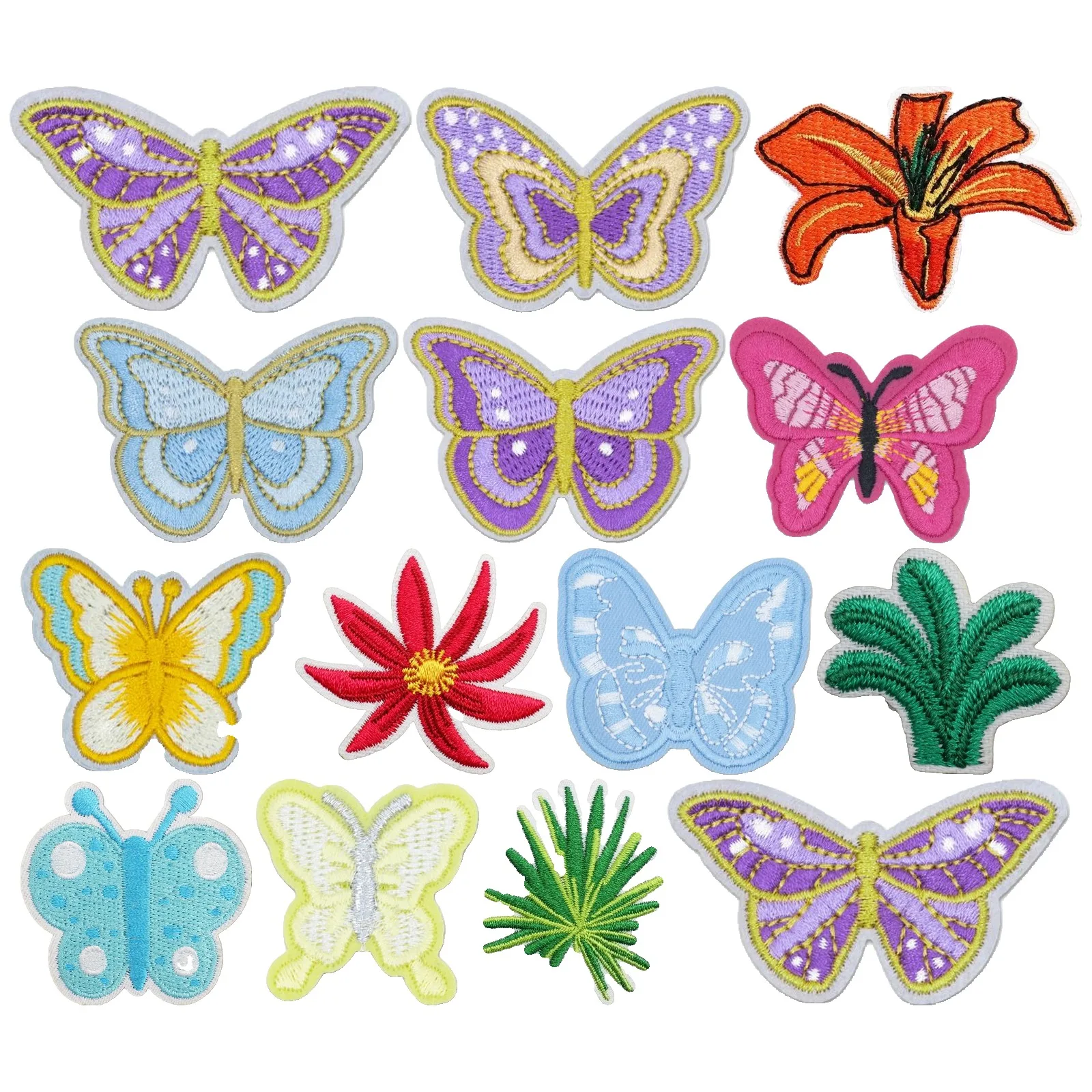 Butterfly Bird Mix Iron-on Patches Embroidered Applique Patches for Clothing DIY Jacket Jeans Hat Backpack