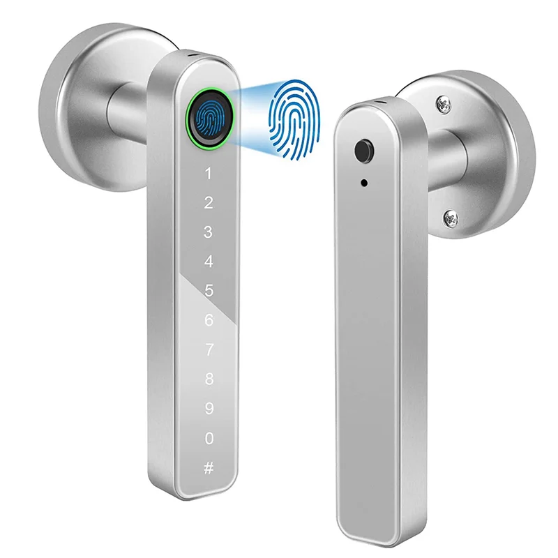 【НОВИНКА】3X умный дверной замок, входной дверной замок без ключа, клавиатура, дверной замок с ручкой, дверной замок с отпечатком пальца с управлением через приложение Tuya, Wi-Fi