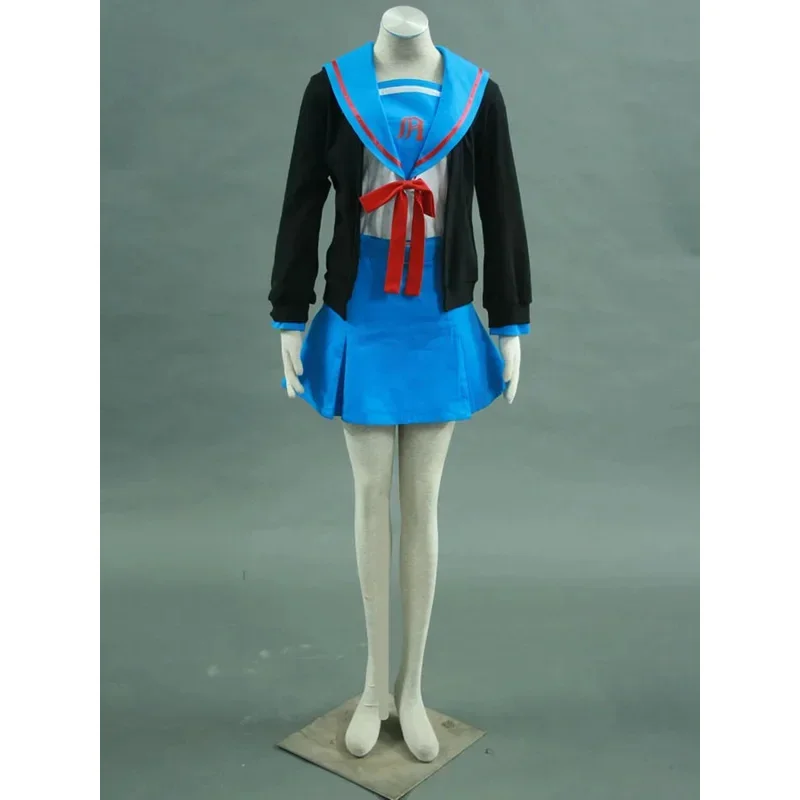 Anime Cosplay Nagato Yuki Costume Yuki Nagato Women's Outfit Halloween Cosplay Costume Seifuku Cosplay Halloween