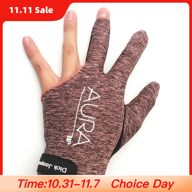 Wysokiej jakości trzypalcowe rękawice bilardowe lewa ręka czerwony niebieski szary kolor akcesoria do snookera