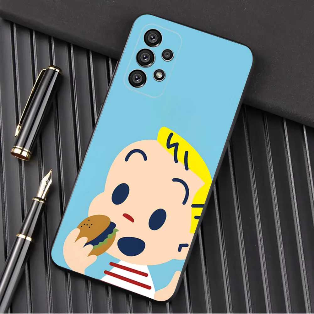 Osamu Cute G-Goods Phone Case For Samsung Galaxy A13,A21s,A22,A31,A32,A52,A53,A71,A80,A91 Soft Black Shell