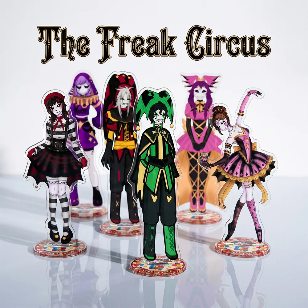 Anime The Freak Circus Pierrot Harlequin Joker Cute and Thrilling 15CM Acrylic Stand Keychain Cosplay Desk Decor Fans Gift
