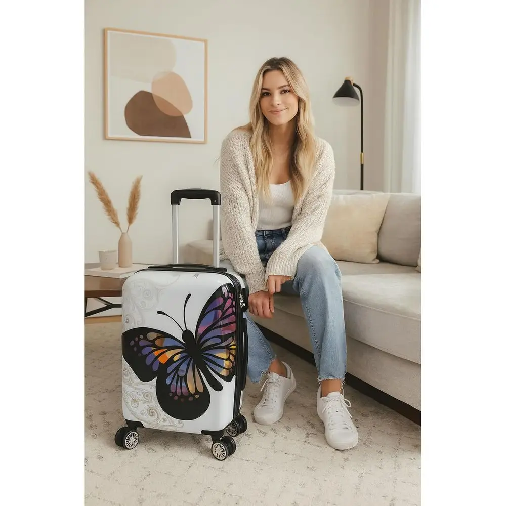 Enhanced Wheel 20 Expandable Hardside Spinner Suitcase with Polycarbonate Construction